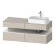 Duravit Waschtischunterschrank Qatego 140x55x60cm, w g/tau m, Pl, Beck. re