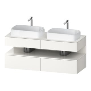 Duravit Waschtischunterschrank Qatego 140x55x60cm, w hgl/we m, Pl, B bs, B