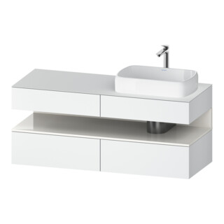 Duravit Waschtischunterschrank Qatego 140x55x60cm, w hgl/we m, Pl, B r, B