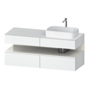 Duravit Waschtischunterschrank Qatego 140x55x60cm, w hgl/we m, Pl, B r, B