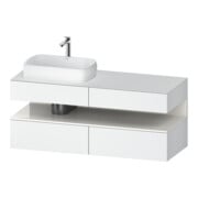 Duravit Waschtischunterschrank Qatego 140x55x60cm, w hgl/we m, Pl, Beck. li