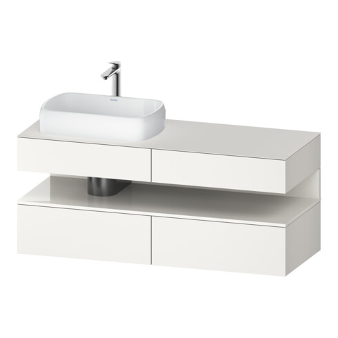 Duravit Waschtischunterschrank Qatego 140x55x60cm, w hgl/we m, Pl, Beck. li