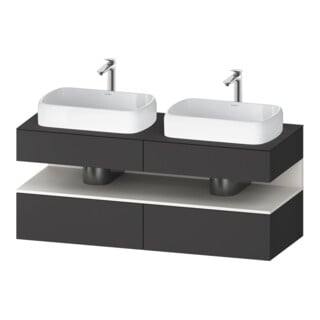 Duravit Waschtischunterschrank Qatego 140x55x60cm, w m/Gr m, Pl, B bs, B