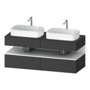 Duravit Waschtischunterschrank Qatego 140x55x60cm, w m/Gr m, Pl, B bs, B