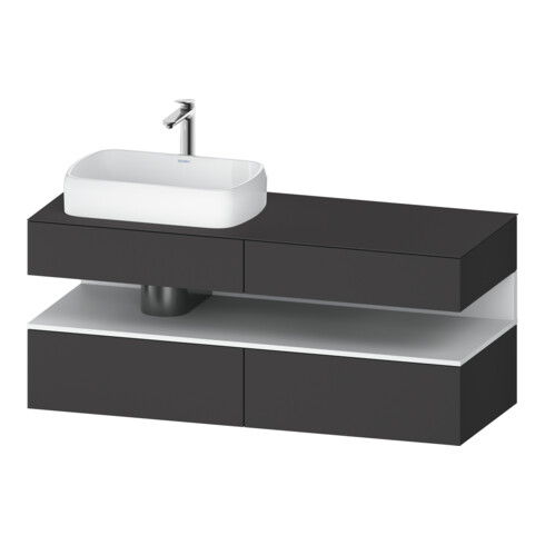 Duravit Waschtischunterschrank Qatego 140x55x60cm, w m/Gr m, Pl, B l, Nischenb