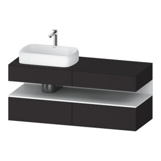 Duravit Waschtischunterschrank Qatego 140x55x60cm, w m/Gr m, Pl, B l, Nischenb