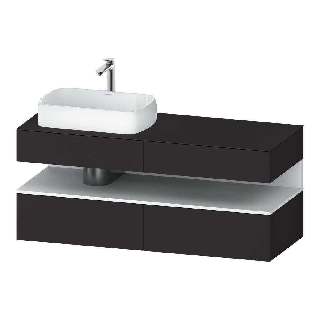 Duravit Waschtischunterschrank Qatego 140x55x60cm, w m/Gr m, Pl, B l, Nischenb