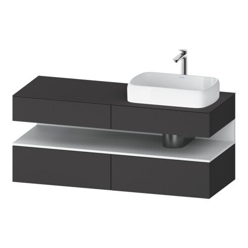 Duravit Waschtischunterschrank Qatego 140x55x60cm, w m/Gr m, Pl, B r, Nischenb