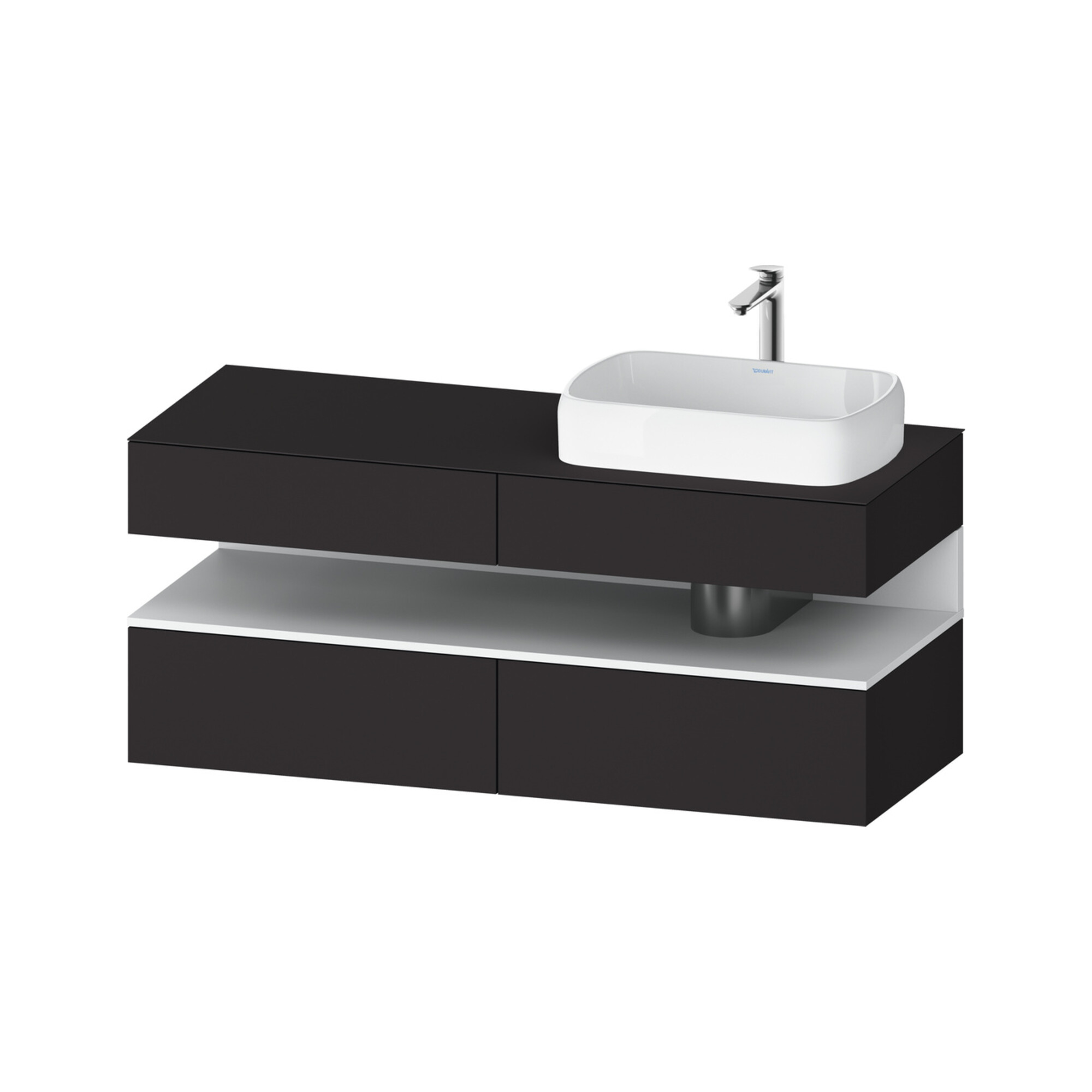 Duravit Waschtischunterschrank Qatego 140x55x60cm, w m/Gr m, Pl, B r, Nischenb
