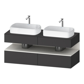 Duravit Waschtischunterschrank Qatego 140x55x60cm, w m/Gr m, Pl, Beck. beids.