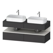 Duravit Waschtischunterschrank Qatego 140x55x60cm, w m/Gr m, Pl, Beck. beids.