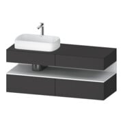 Duravit Waschtischunterschrank Qatego 140x55x60cm, w m/Gr m, Pl, Beck. li