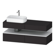 Duravit Waschtischunterschrank Qatego 140x55x60cm, w m/Gr m, Pl, Beck. li