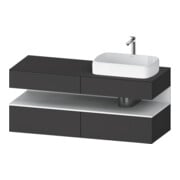 Duravit Waschtischunterschrank Qatego 140x55x60cm, w m/Gr m, Pl, Beck. re
