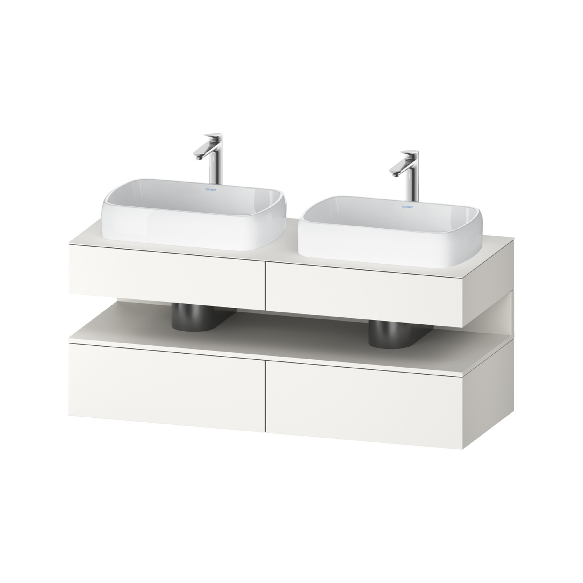 Duravit Waschtischunterschrank Qatego 140x55x60cm, w m, Pl, B beids., Nischenb