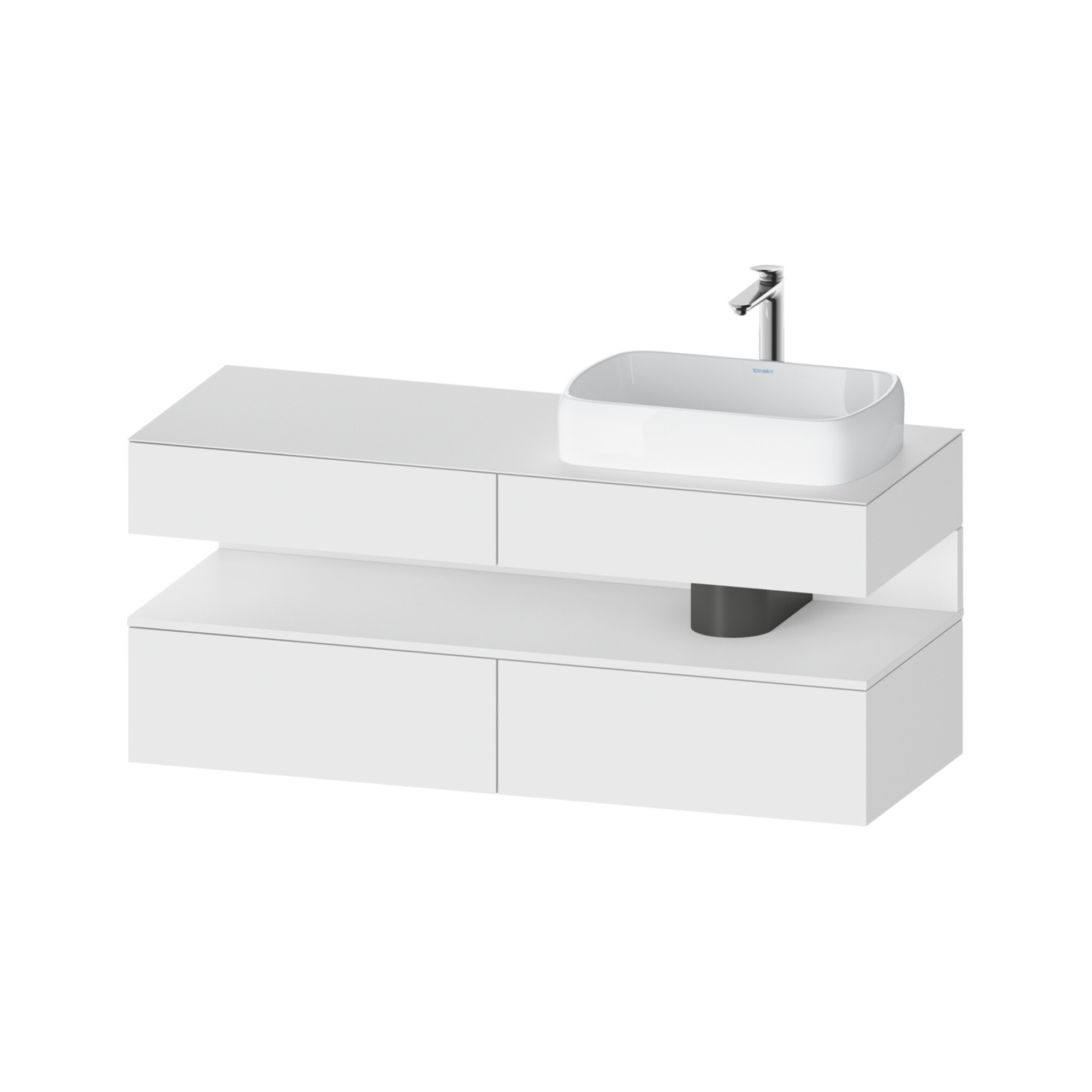 Duravit Waschtischunterschrank Qatego 140x55x60cm, w m, Pl, Beck. re, Nischenb