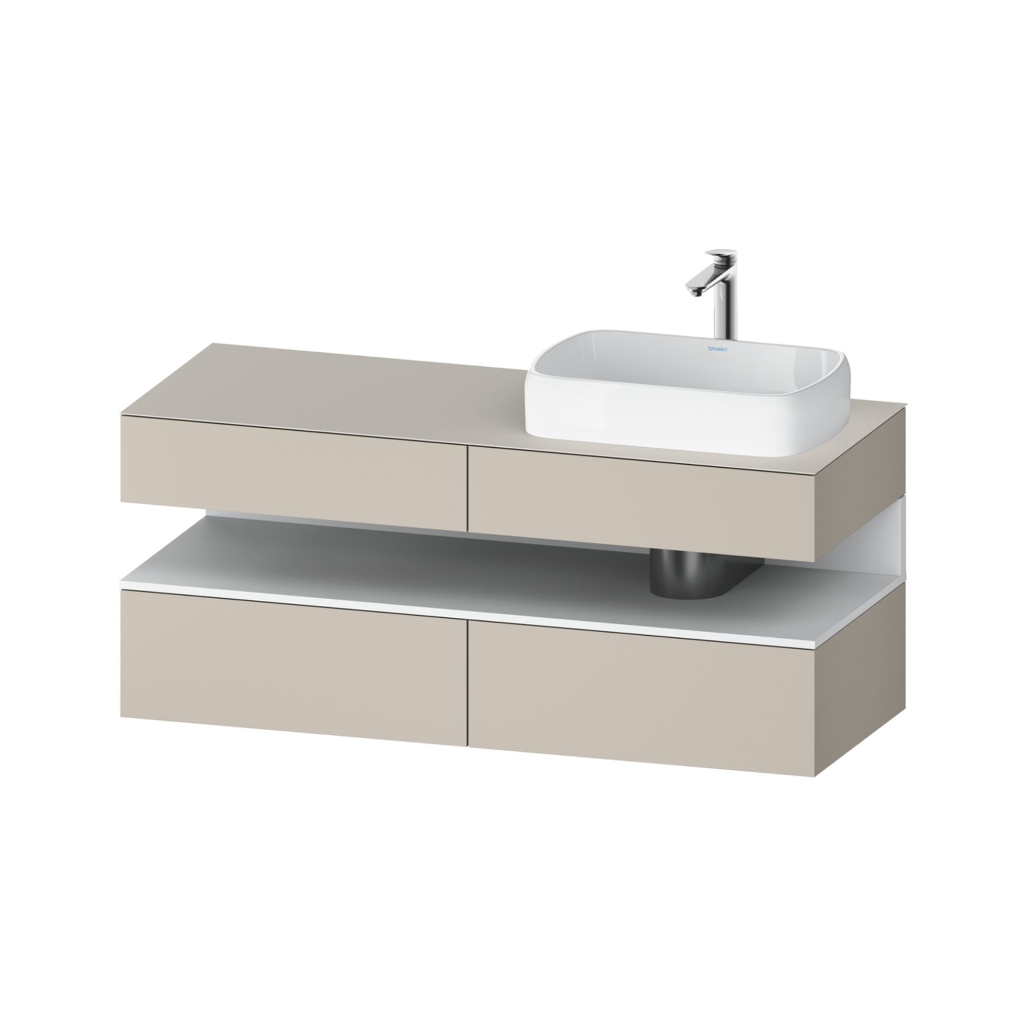 Duravit Waschtischunterschrank Qatego 140x55x60cm, w m/ta m, Pl, B r, Nischenb