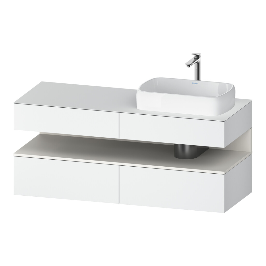 Duravit Waschtischunterschrank Qatego 140x55x60cm, w m/we m, Pl, B r, Nischenb
