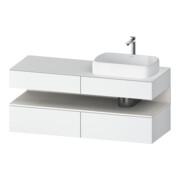 Duravit Waschtischunterschrank Qatego 140x55x60cm, w m/we m, Pl, Beck. re