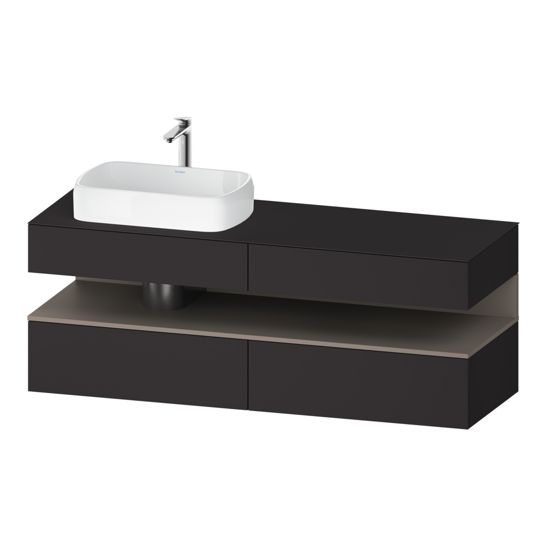 Duravit Waschtischunterschrank Qatego 160x55x60cm, ba m/Gr m, Pl, B l, B