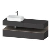 Duravit Waschtischunterschrank Qatego 160x55x60cm, ba m/Gr m, Pl, Beck. li