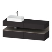 Duravit Waschtischunterschrank Qatego 160x55x60cm, ba m/Gr m, Pl, Beck. li