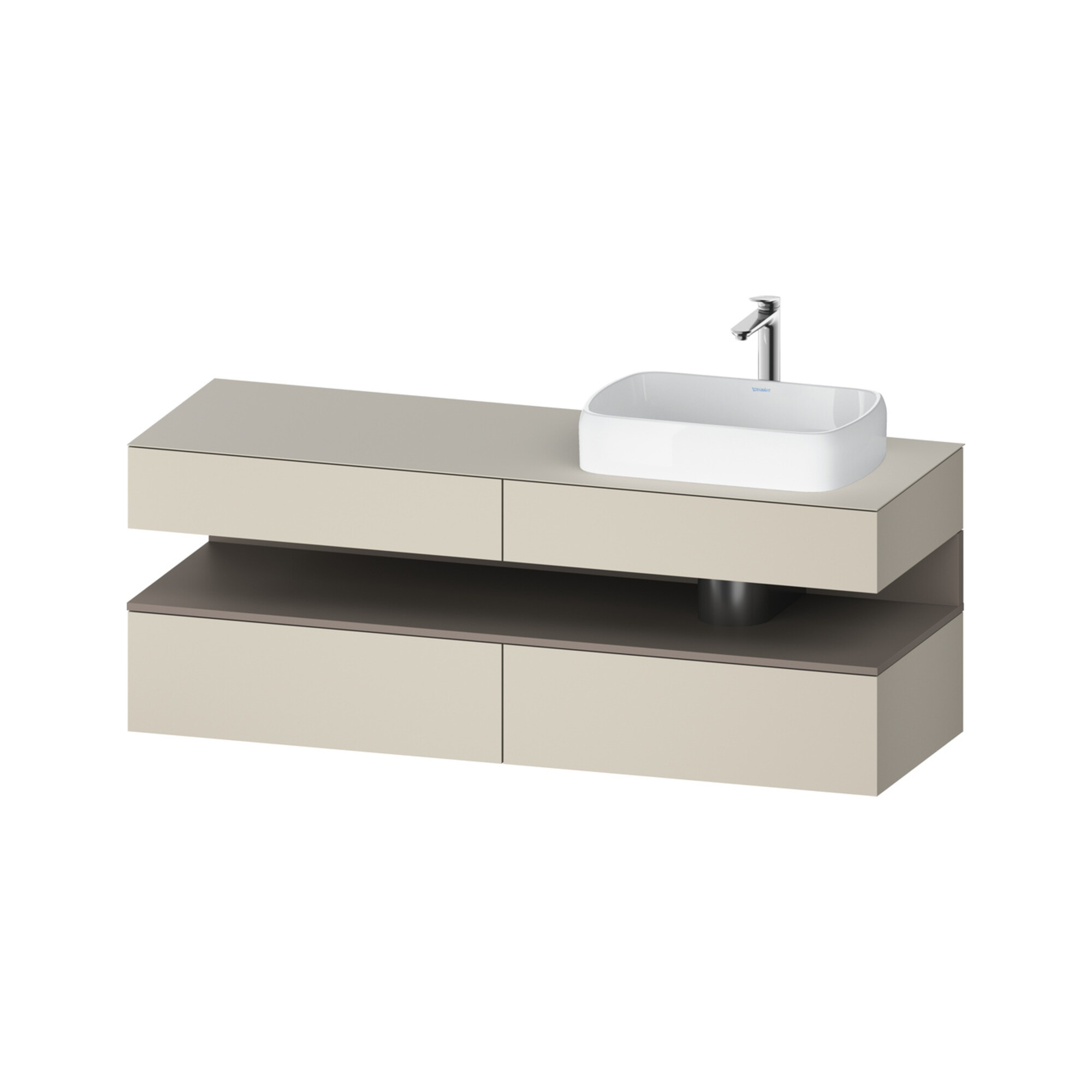 Duravit Waschtischunterschrank Qatego 160x55x60cm, ba m/ta m, Pl, B r, B