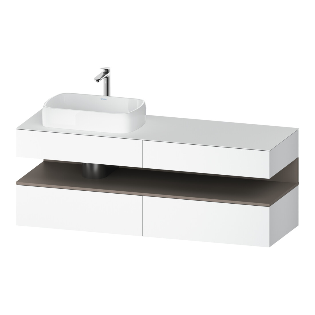 Duravit Waschtischunterschrank Qatego 160x55x60cm, ba m/we m, Pl, B l, B