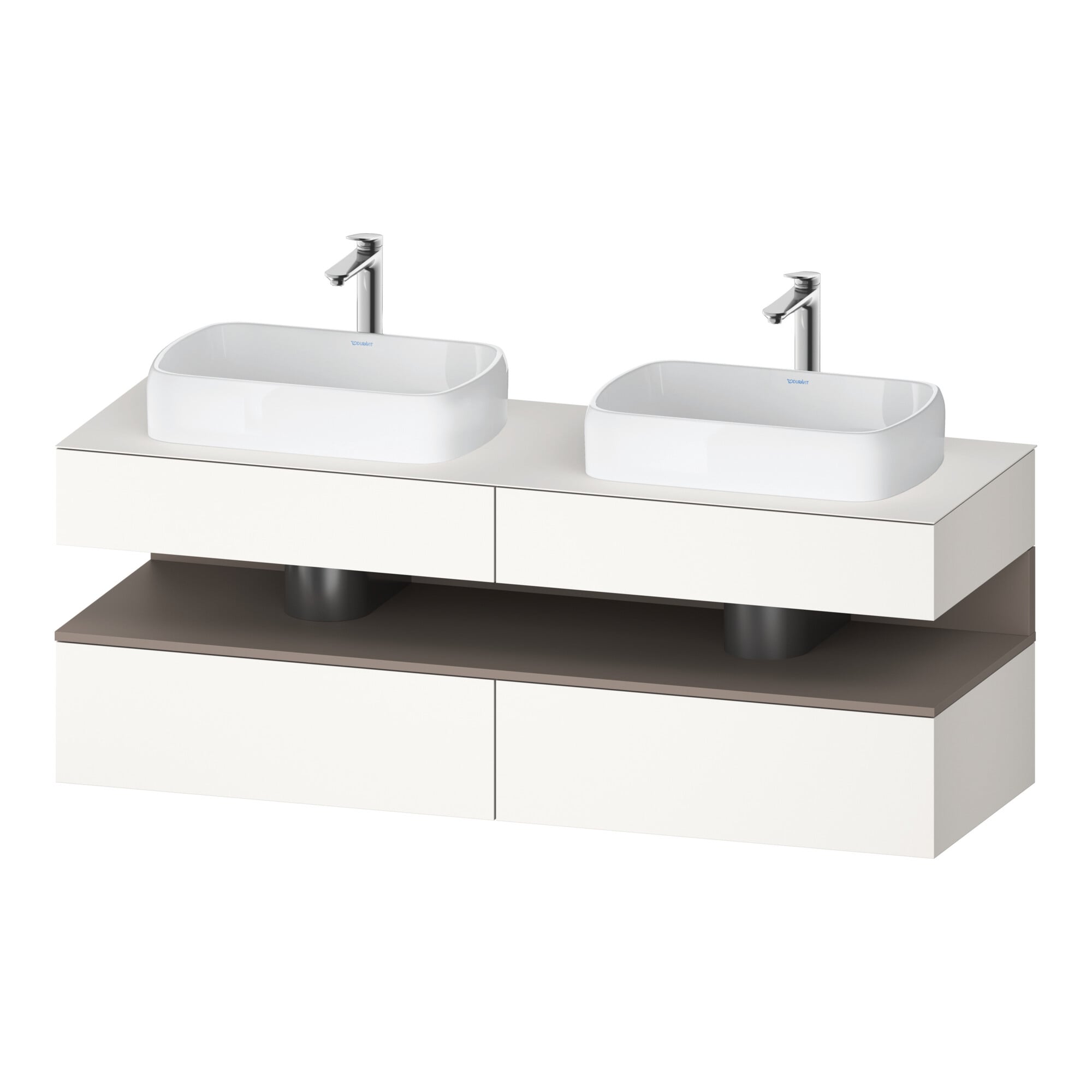 Duravit Waschtischunterschrank Qatego 160x55x60cm, ba m/we m, Pl, Beck. beids.