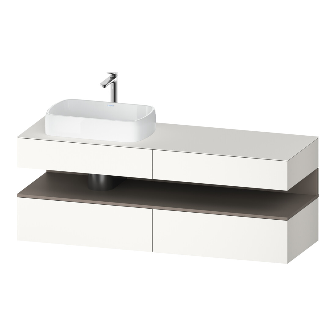 Duravit Waschtischunterschrank Qatego 160x55x60cm, ba m/we m, Pl, Beck. li