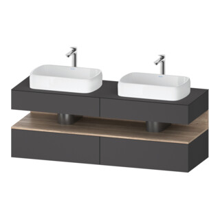 Duravit Waschtischunterschrank Qatego 160x55x60cm, E Ma/Gra m, Pl, B beids.
