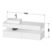 Duravit Waschtischunterschrank Qatego 160x55x60cm, E Ma/Gra m, Pl, B l, B-3