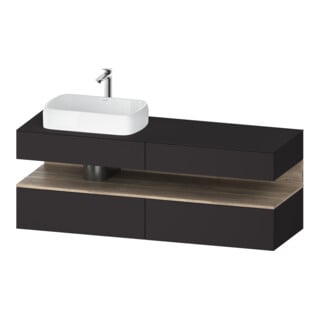 Duravit Waschtischunterschrank Qatego 160x55x60cm, E Ma/Gra m, Pl, B l, B