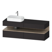 Duravit Waschtischunterschrank Qatego 160x55x60cm, E Ma/Gra m, Pl, B l, B
