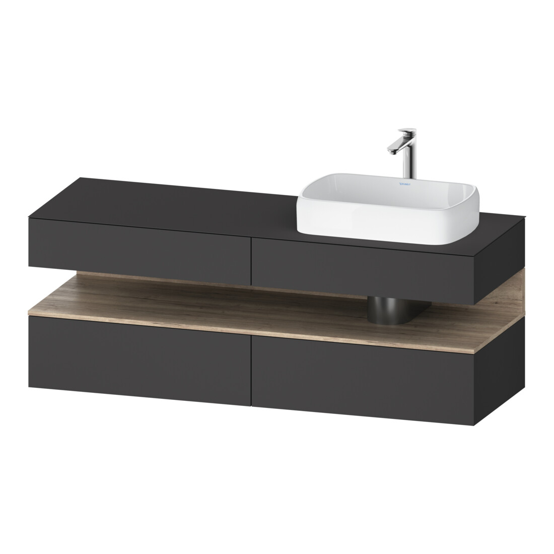 Duravit Waschtischunterschrank Qatego 160x55x60cm, E Ma/Gra m, Pl, B r, B