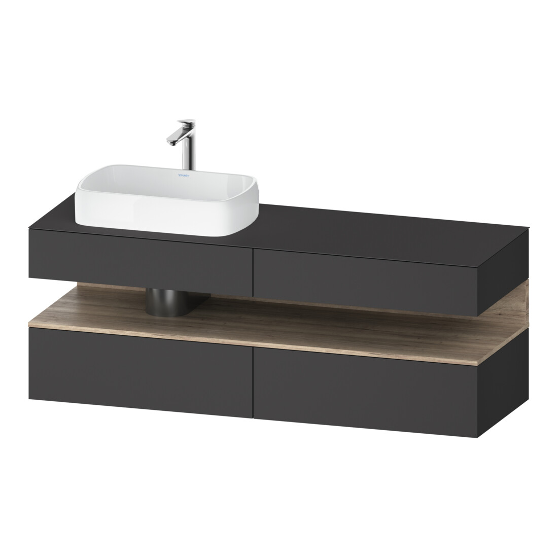 Duravit Waschtischunterschrank Qatego 160x55x60cm, E Ma/Gra m, Pl, Beck. li