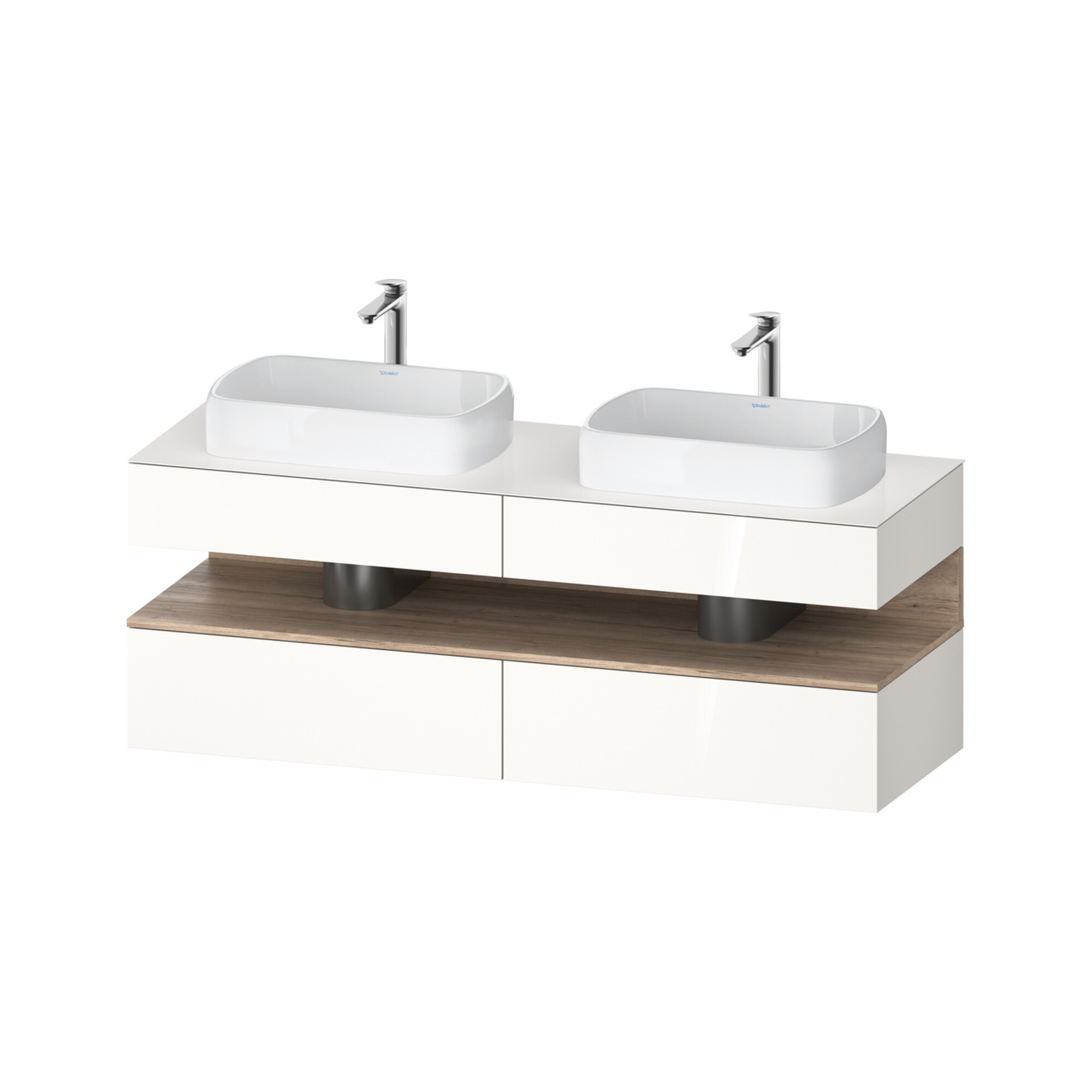 Duravit Waschtischunterschrank Qatego 160x55x60cm, E Ma/w g, Pl, Beck. beids.