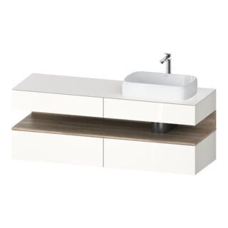 Duravit Waschtischunterschrank Qatego 160x55x60cm, E Ma/w g, Pl, Beck. re