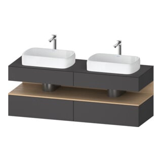 Duravit Waschtischunterschrank Qatego 160x55x60cm, E na/gra m, Pl, B beids.