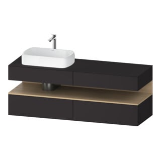 Duravit Waschtischunterschrank Qatego 160x55x60cm, E na/gra m, Pl, B l, B