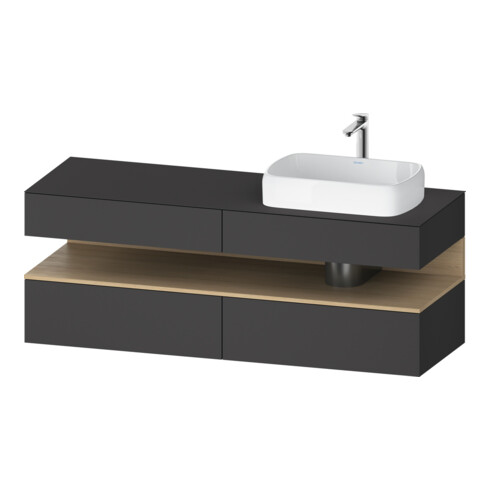 Duravit Waschtischunterschrank Qatego 160x55x60cm, E na/gra m, Pl, B r, B