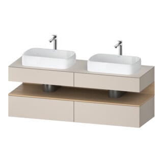 Duravit Waschtischunterschrank Qatego 160x55x60cm, E na/tau m, Pl, B beids.