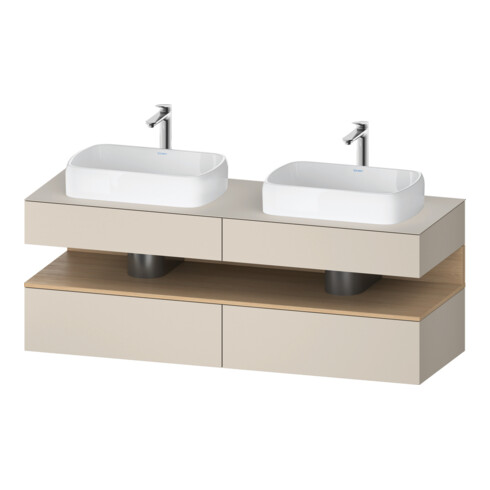 Duravit Waschtischunterschrank Qatego 160x55x60cm, E na/tau m, Pl, B bs, B