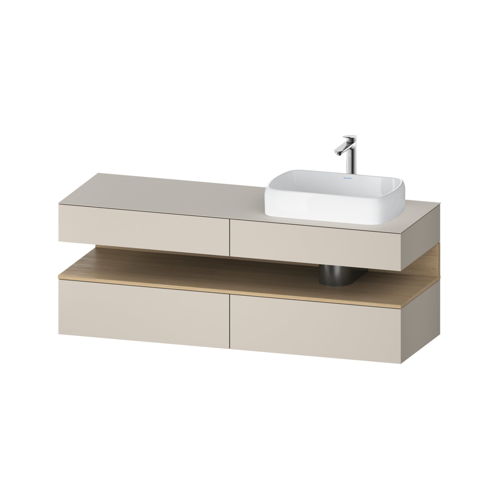 Duravit Waschtischunterschrank Qatego 160x55x60cm, E na/tau m, Pl, Beck. re