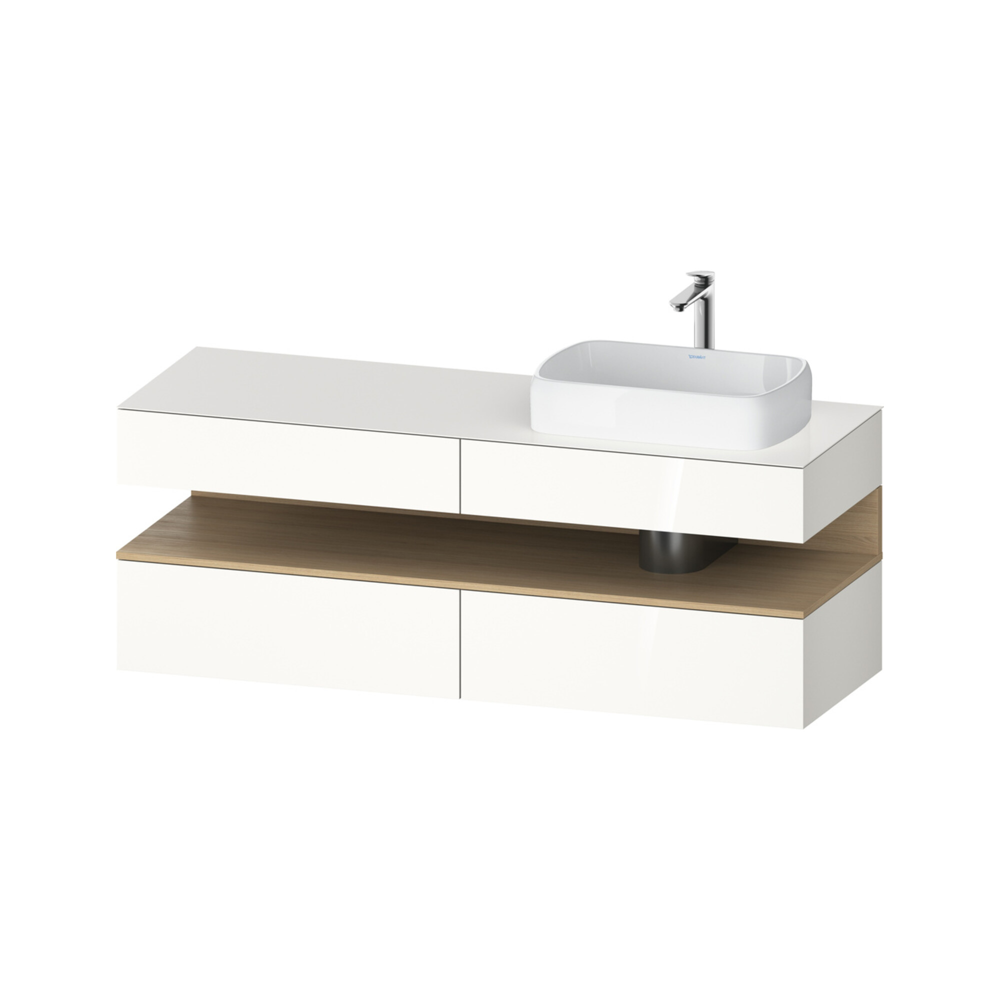 Duravit Waschtischunterschrank Qatego 160x55x60cm, E na/we g, Pl, B r, B