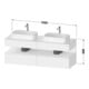 Duravit Waschtischunterschrank Qatego 160x55x60cm, E na/we m, Pl, B bs, B-3