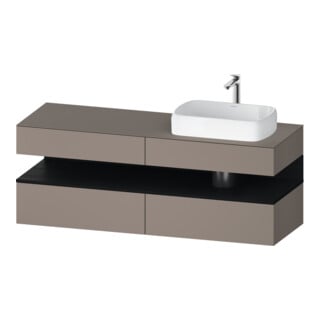 Duravit Waschtischunterschrank Qatego 160x55x60cm, E sw/Bas m, Pl, Beck. re