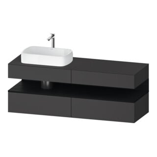 Duravit Waschtischunterschrank Qatego 160x55x60cm, E sw/gra m, Pl, B l, B