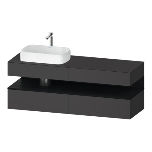 Duravit Waschtischunterschrank Qatego 160x55x60cm, E sw/gra m, Pl, B l, B