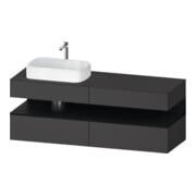 Duravit Waschtischunterschrank Qatego 160x55x60cm, E sw/gra m, Pl, B l, B